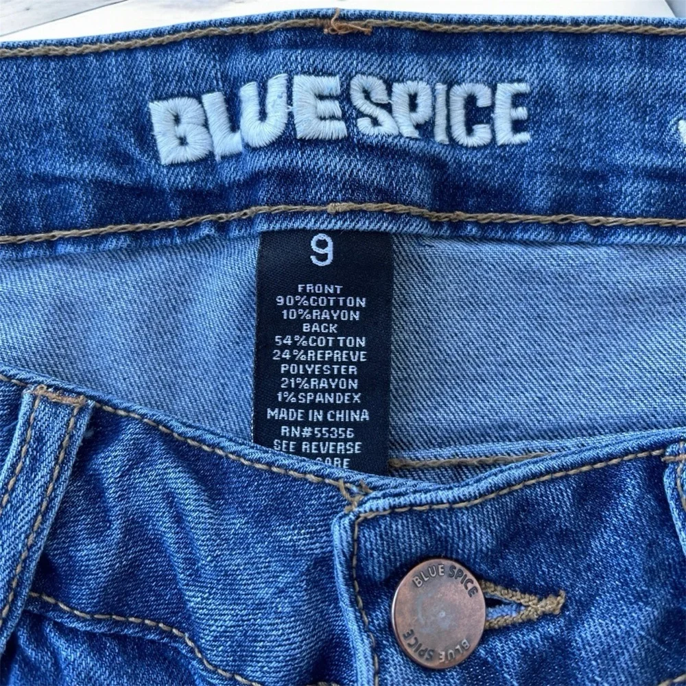 Blue Spice Women's Distressed Boyfriend Jeans mom jeans ankle - Picture 10 of 10